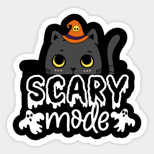 Cute Halloween Cat - Scary mode Sticker